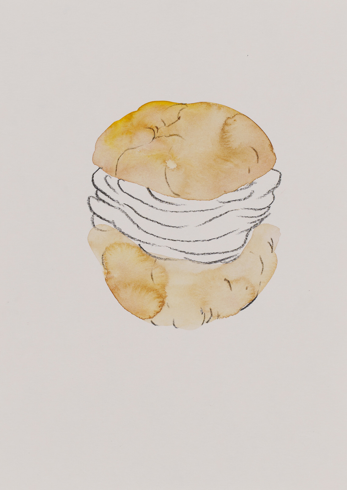 Original Drawing by Rikako Kawauchi, "Chou à la Crème", 2024, 25,6 x 18,2 cm